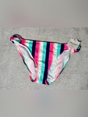 NWT! Striped Multi-Color Bikini Bottom - Women's Swim